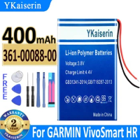 YKaiserin Battery 361-00088-00 3610008800 400mAh for Garmin VivoSmart HR/VivoSmart HR Bateria + Free Tools