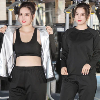 Sauna Suit Women Plus Size Gym Clothing Sets for Sweating Weight Loss Female Sports Active Wear Slimming Tracksuit Women