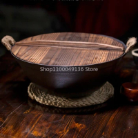 Traditional Chinese Wok Gas Burner Non Stick Cooking Pot Cast Iron Pan Cauldron Kitchen Accessories Ollas De Cocina Cookware BC