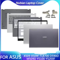 New Laptop Case For ASUS X509 X509F FL8700 D590D M509D Y5100 Y5200F LCD Back Cover/Front Bezel/Upper Case/Bottom Cover Hinges