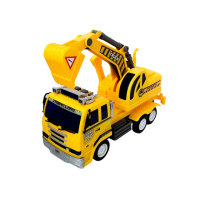 【KIDMATE】台灣好車隊-中型怪手車(聲光怪手車 挖土機 台灣玩具車 仿真 磨輪車 聲光玩具 中文語音)