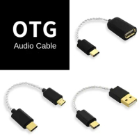 TYPE C To Type A Male/Female XD05 OTG Decoder Line Copper Pated Earphone Wire DAC Data Line Type C To Micro/Type C Audio Cable