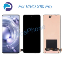for VIVO X80 Pro LCD Screen + Touch Digitizer Display 3200*1400 V2185A, V2145 For VIVO X80 Pro LCD Screen Display