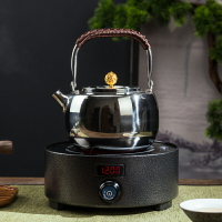 防燙繩子把手不銹鋼煮茶壺電陶爐煮茶器白茶煮茶器家用套裝燒水壺