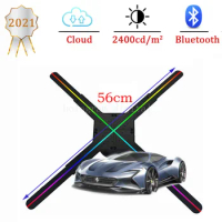 56cm wifi cloud 3d fan Hologram projector Advertising Display hologram Fan Holographic 3d Display Advertising logo Light