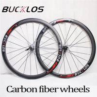 BUCKLOS Wheelset 700c Disc Brake Road Bike Wheelset Quality Carbon Center Lock Wheel Fit 8/9/10/11s Shimano HG Bicycle Parts
