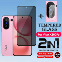 ฟิล์มกระจกป้องกัน Peek, 2 IN1, สำหรับ Vivo X200 Fe และ X200Fe, ฝาครอบเต็ม, ปกป้องความเป็นส่วนตัว, ฟิ