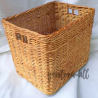 Keranjang rotan persegi kotak besar box laci penyimpanan barang serbaguna wadah baju