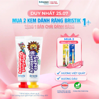 [Hàng mới] Kem Đánh Răng Cho Bé Bristik Hàn Quốc Kem Đánh Răng Cho Bé Trên 1 Tuổi, Kem Đánh Cho Trẻ 