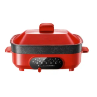 Electric Hot Pot Household Multi-Functional Barbecue Integrated Pot Cooking Electric Hot Pot Special Pot Cooking Pot