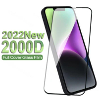 2000D Full Cover Tempered Glass For Apple iPhone 14 Plus 13 12 11 Pro Max mini Screen Protector On iPhone X XR XS Max Glass Film