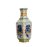 Antique Palace Enamel Vase Chinese Style Decoration Porcelain Flower Vase