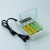 AA / AAA Battery Charger 4 Slots 220V For Ni-Cd AA AAA Charging 1.2V Rechargeable Battery Charger with Cover Protection Adapter