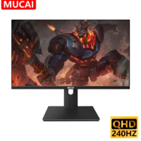 MUCAI 27 Inch Monitor 2K 240Hz IPS PC WLED Display QHD HDR400 Desktop Gaming Gamer Computer Screen Flat Panel HDMI-compatible/DP