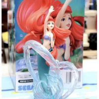 Disney 21cm Pvc Sega The Little Mermaid Ariel Anime Figure Model Doll Collectible Toys Desktop Decorations Holiday Gifts