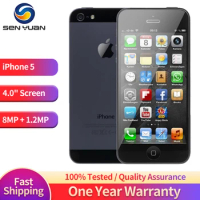 Original iPhone 5 3G Mobile Phone 1GB RAM 16GB/32GB/64GB ROM 4.0'' IPS LCD Screen 8MP+1.2MP GPS WiFi A6 IOS Dual-core SmartPhone