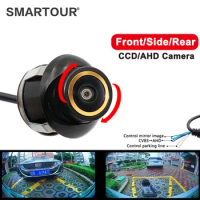 360 Degree Car Rear View Camera Reverse Night Vision Backup Parking Camera Waterproof Hd Wired Vehicle Camera Car Accessories