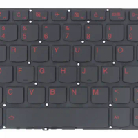LARHON New Black US English Backlit Keyboard Red Font For Lenovo ideapad C340-14IML C340-14IWL S530-13IML S530-13IWL