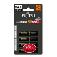 FUJITSU 富士通 4號 960mAh 充電電池 4入 / 卡