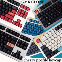 Gmk Katakana Blue Cinder Mictlan Future Funk 136 Keys Pbt Keycap Dye-Sub English Custom cherry Keycaps For Mechanical Keyboard