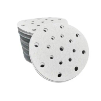 150mm Round Shape Sandpaper 17Hole Disk Sand Sheets Grit 80-600 Hook and Loop Disc Polis For Car Putty
