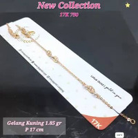 New Collection - Gelang Serut Variasi - Gold - Kadar 17k - 1,85 - Bintang Mas Semarang