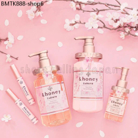 [แท้100%/พร้อมส่ง]แท้ Japan &honey Deep Moist Shampoo & Hair Treatment ซากุระมอยส์ 440 มล（แชมพู/ทรีต