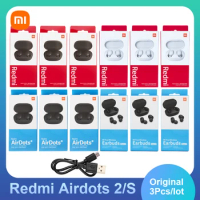 3 Pcs Xiaomi Redmi Airdots 2 Airdots S Earbuds True Wireless Earphone Bluetooth 5.0 Noise Reductio Headset With Mic Tws
