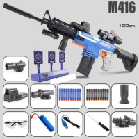 Toy Guns M416 Soft Bullet Gun Toy Electric Shooting Model Rifle Sniper Weapons Automatic Launcher for Adults Boys Outdoor Games