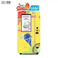Haloo Customized Design Touch Screen Soft Ice Cream Style Vending Machine Frozen Food Yogurt Machine Smoothie Machine