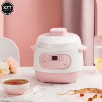 220V 1L Mini Electric Slow Cooker Food Steamer Ceramic Pot Multi Cooker Household BirdNest Soup Automatic Electric Slow Stewer