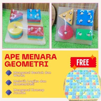[BELI 2 GRATIS 1 ULAR TANGGA] APE-M-GEO MENARA GEOMETRI ALAT PERAGA TK PAUD