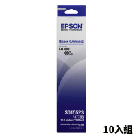 (超值10入組-9折優惠)【EPSON】原廠色帶S015523 黑(LQ-300/300+/300+II)
