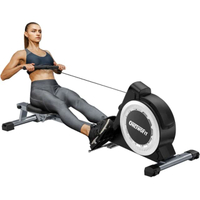 Air Rowing Machine เครื่องออกกำลังกายแบบกรรเชียงบก ปรับความต้านทานได้ 100 กก น้ำหนักความจุการออกกำลั