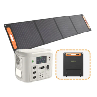 【emirai】次世代行動電站1500W+200W太陽能板組-沙漠白EMR1500X(戶外防災露營儲能電站/安全耐用磷酸鐵鋰)