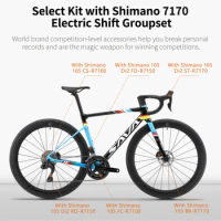 SAVA Racing Team Edition Full Carbon Fiber Road Bike Race Bike with SHIMAN0 7170 DI2 Kit UCI Approved