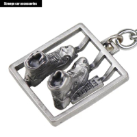 The new drift style keychain accelerator brake pendant turbo keychain For porsche 991 718 panamera cayenne macan caseKey Rings