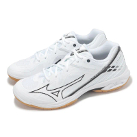 【MIZUNO 美津濃】羽球鞋 Wave Claw 3 男鞋 女鞋 寬楦 白 黑 止滑 室內運動 羽排鞋 美津濃(71GA2443-28)