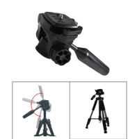 Camera Tripod Head Black Accessories 360 Degree Rotating Panoramic for DSLR