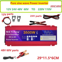 Pure sine wave inverter 12V 24V 48V 60V 72V to 220V 1000W 1600W 2200W 3500W DC to AC voltage converter mini-car power supply