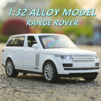 Diecast Mobil Range Rover Skala 1:32 Miniatur Mobil Mainan Pajangan dengan Lampu & Suara Cocok untuk