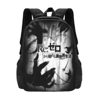 - Stamping 2 School Bags Travel Laptop Backpack Re Zero I Pray Sleeve Anime Betelgueuse Emilia Rem Ram