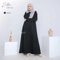 BAJU GAMIS PAYET SYARI GUCCII SATIN ZELLA DRESS WANITA AMILY HIJAB FASHION MUSLIMAH PEREMPUAN CEWE T