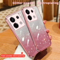Shiny Gradient Glitter Plating Case For Xiaomi POCO X6 X5 X3 Pro M6 M5S Redmi Note 13 Pro 12 13C 12C 12S Coque Soft Back Cover