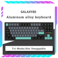 Original Galaxy80 Mechanical Keyboard Tri-Mode Rgb Gasket-Mounted Custom Keyboard Hot Swappable Keyboard For Win/Mac/Linux Gift