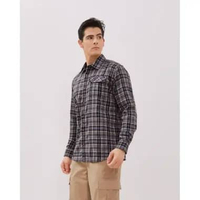 KENT&CREW Kemeja Lengan Panjang Flannel Putih Pria - C-DCBA05-N5 M