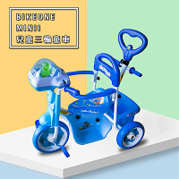 BIKEONE MINI1 12吋音樂兒童三輪車腳踏車 多功能親子後控可推騎三輪車