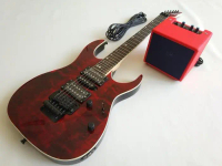 PAKET GITAR IBANEZ PREMIUM MERAH AMPLY DAN KABEL JACK - HOPE ONE