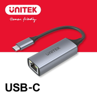 【樂天限定_滿499免運】UNITEK 鋁合金USB3.0 USB-C轉RJ45有線網卡(Y-U1312A)