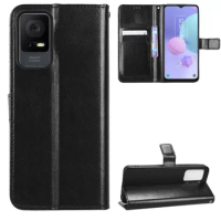 Flip Wallet PU Leather Case for TCL 405 Mobile Phone Case Cover with Card Slot Holders for TCL 40 R 5G/TCL 406/TCL 30 SE/TCL 20